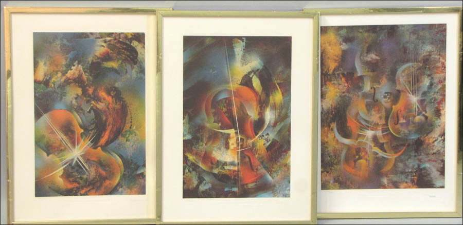 LEONARDO NIERMAN (B.1932) THREE WORKS.: LEONARDO NIERMAN (B.1932) THREE WORKS. Each a lithograph in colors, signed and numbered in the lower margin, editions 159/250, 139/250 & 152/250; Frames: 31" x 23" 23" x 15.50"