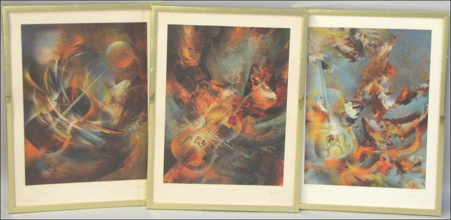 LEONARDO NIERMAN (B.1932) THREE WORKS.: LEONARDO NIERMAN (B.1932) THREE WORKS. Each a lithograph in colors, signed and numbered in the lower margin, editions 176/250, 152/250 & 153/250; Frames: 31" x 23" 24" x 18"