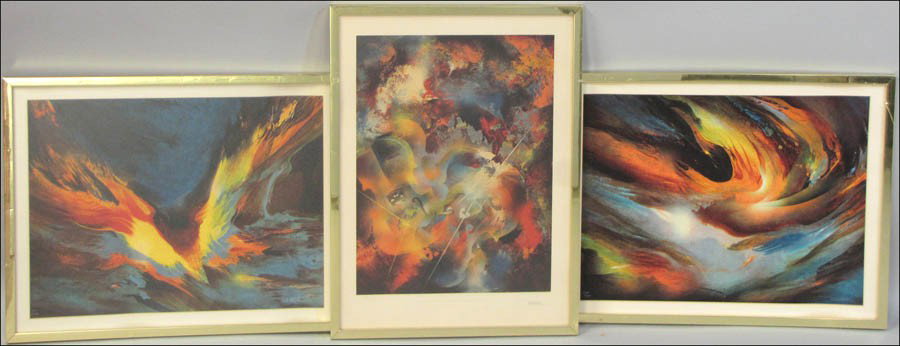LEONARDO NIERMAN (B. 1932) THREE WORKS.: LEONARDO NIERMAN (B. 1932) THREE WORKS. Each a color lithograph, signed and numbered, editions (2) XLV/LXXV and 200/250; Frames: 24" x 30.50" 20" x 26.25"