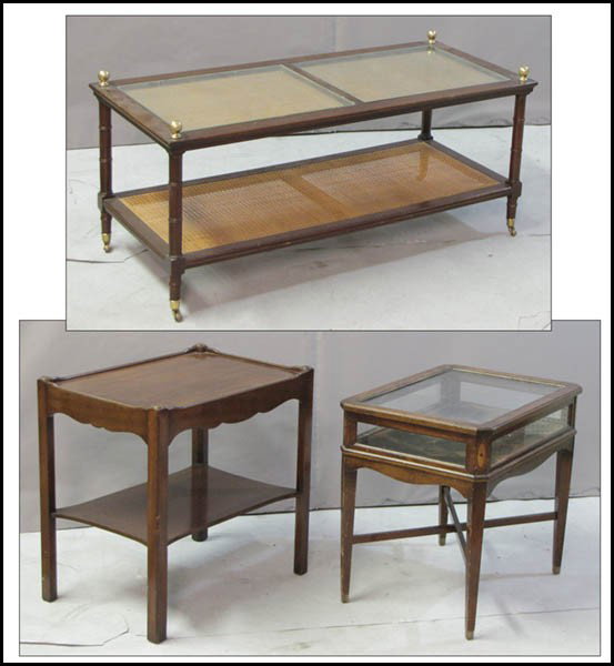 GROUP OF THREE TABLES.