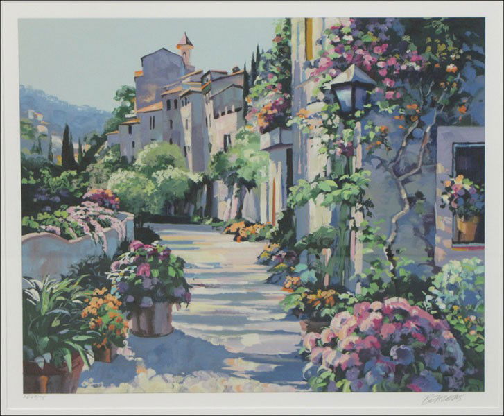 HOWARD BEHRENS (AMERICAN, B.1933) BURGUNDY.: HOWARD BEHRENS (AMERICAN, B.1933) BURGUNDY. Color serigaph, 1992, signed and numbered in pencil in the lower margin, edition AP69/75; Frame: 29.50" x 33.75" 18" x 22"
