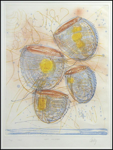 DALE CHIHULY, B.1941 SOFT CYLINDER.: DALE CHIHULY, B.1941 SOFT CYLINDER. Vitreograph, 1994, pencil signed, dated and titled, edition 4/50 32"x50"