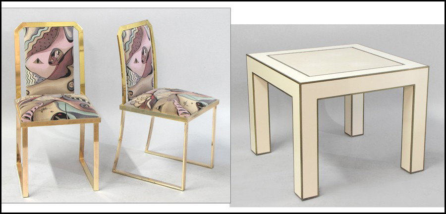 CONTEMPORARY GAMES TABLE AND FOUR CHAIRS.: CONTEMPORARY GAMES TABLE AND FOUR CHAIRS.