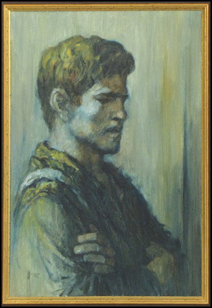 WILLIAM WEINTRAUB (20TH CENTURY) PORTRAIT OF A: WILLIAM WEINTRAUB (20TH CENTURY) PORTRAIT OF A MAN, 1970. Oil on canvas, signed and dated lower left; Frame: 33.25" x 24.25" 28.75" x 19.75"