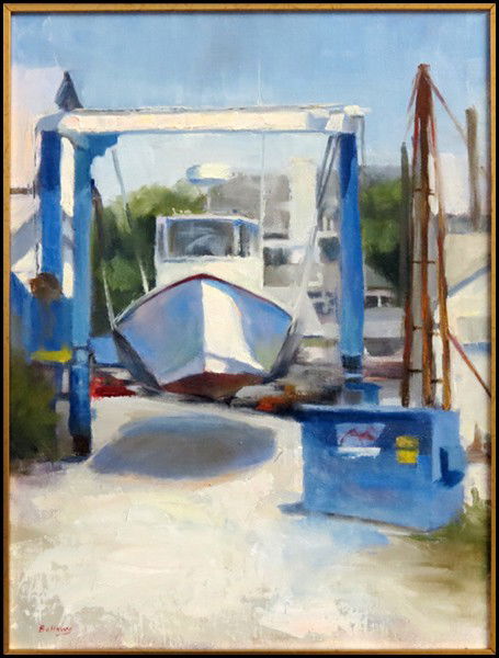 JAYNE BELLOWS (20TH CENTURY) SUMMER'S OVER.: JAYNE BELLOWS (20TH CENTURY) SUMMER'S OVER. Oil on canvas, laid to board. Signed LL Board: 16" x 12"