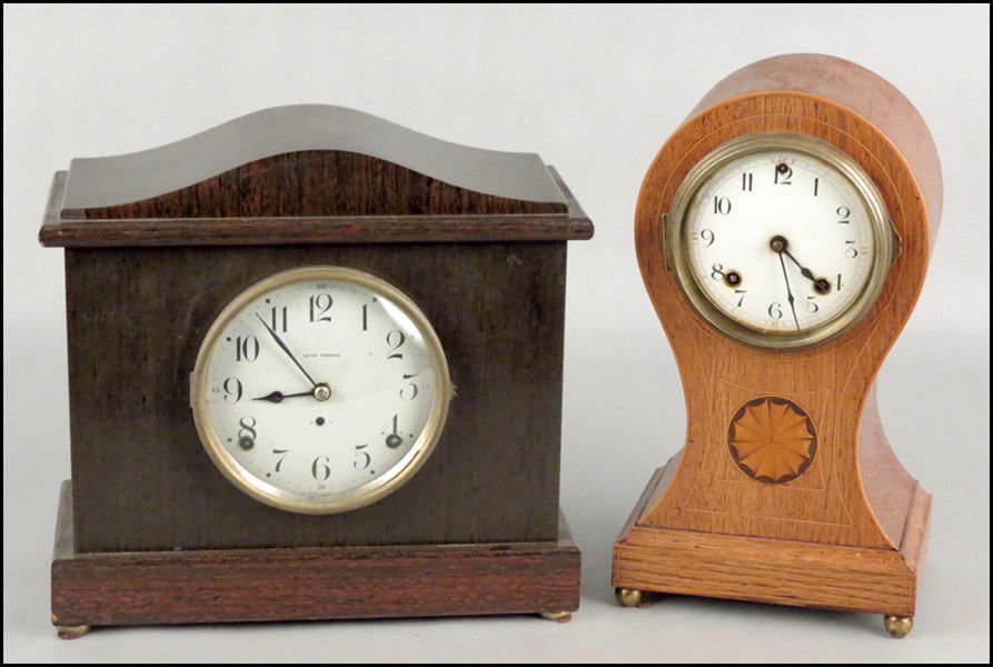 SETH THOMAS MANTLE CLOCK.: SETH THOMAS MANTLE CLOCK. Together with another