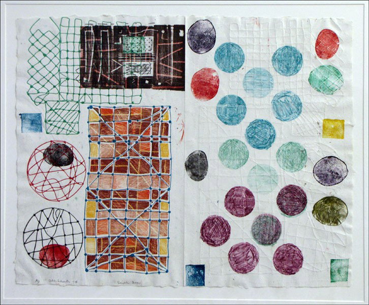 ALAN J. SHIELDS (AMERICAN, 1944-2005) SIMPLE S: ALAN J. SHIELDS (AMERICAN, 1944-2005) SIMPLE SNOW. Mixed media, edition 4/7, signed, Provenance: Richard Gray Gallery 18.5"x23"