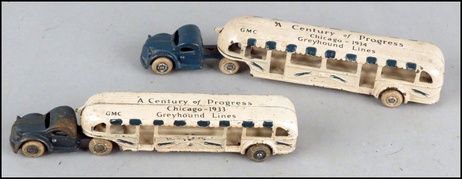 TWO ARCADE GREYHOUND LINES A CENTURY OF PROGRE: TWO ARCADE GREYHOUND LINES A CENTURY OF PROGRESS CHICAGO 1934 BUSES.