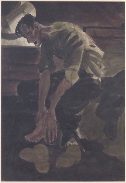 JAMES SHORT (20TH CENTURY) CORNS, NOT TOOTHACH: JAMES SHORT (20TH CENTURY) CORNS, NOT TOOTHACHE THE HELL O' AW' DISEASES. Mixed media on paper, signed and titled on the reverse; Frame: 28.50" x 22" 20.75" x 14.50" (sight)