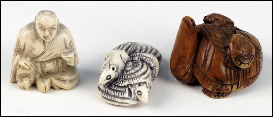 THREE NETSUKE.