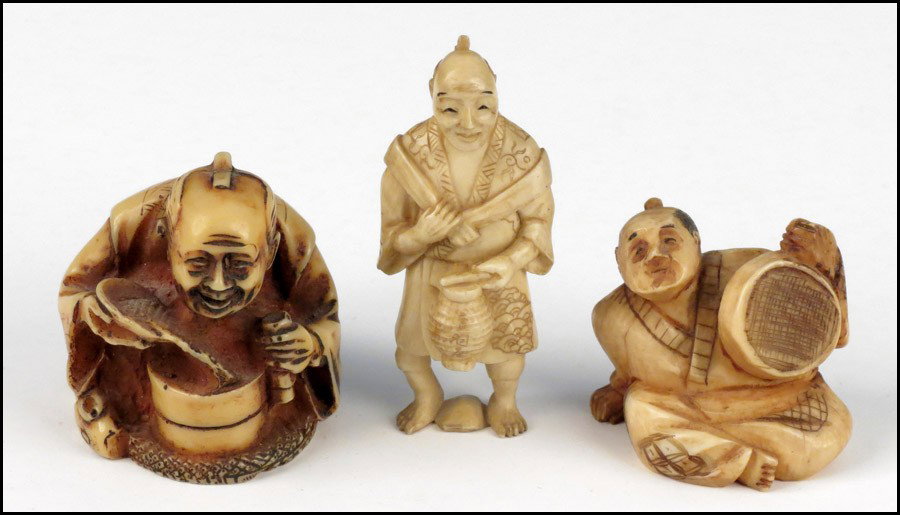 THREE NETSUKE.