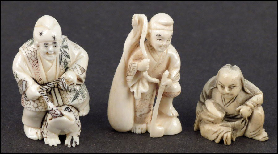 THREE NETSUKE.