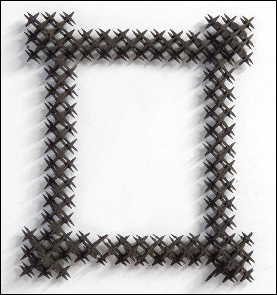 TRAMP ART 'THORN' FRAME.: TRAMP ART 'THORN' FRAME. 21" x 18"