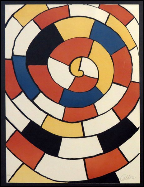 ALEXANDER CALDER (AMERICAN 1898-1976) LABYRINT: ALEXANDER CALDER (AMERICAN 1898-1976) LABYRINTH. Color lithograph, signed in pencil lower right and numbered lower left 66/125; Frame: 32.25" x 26.25" 25.50" x 19.50"