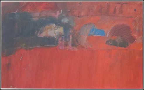WILLIAM SCOTT WILSON (CONTEMPORARY) ABSTRACTIO: WILLIAM SCOTT WILSON (CONTEMPORARY) ABSTRACTION. Mixed media 18"x29"