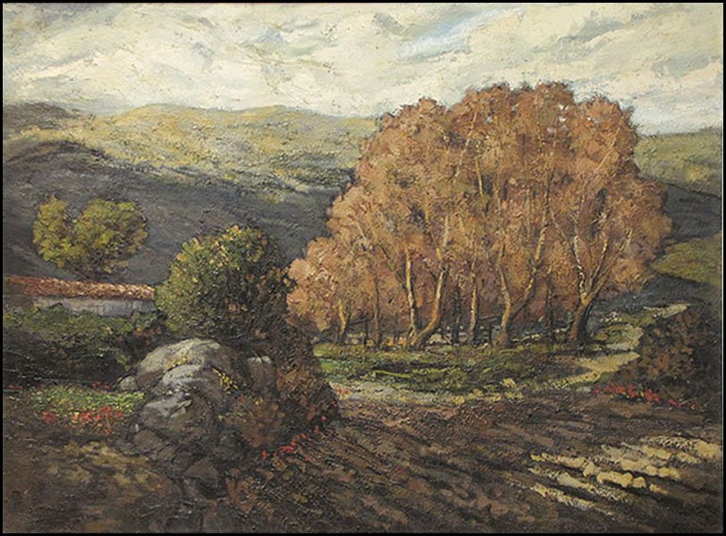 MANUEL ORTEGO FORNIES (SPANISH, B.1931) GREDOS: MANUEL ORTEGO FORNIES (SPANISH, B.1931) GREDOS LANDSCAPE. Oil on canvas, signed lower left 'M. Ortego' and inscribed lower right 'Gredos;' Frame: 52.75" x 65.25" 38" x 51.25"