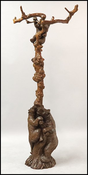 BLACK FOREST STYLE HALL TREE.: BLACK FOREST STYLE HALL TREE. Height 84"