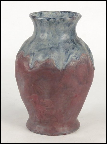 GERMAN MUTZ GLAZED CERAMIC VASE.: GERMAN MUTZ GLAZED CERAMIC VASE. Underside is impressed Mutz Keramik Liegnitz 1110 Height: 10.5"