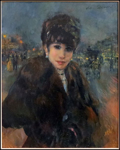 JOHN LLOYD STREVENS (BRITISH, 1902-1990) MADAM: JOHN LLOYD STREVENS (BRITISH, 1902-1990) MADAME X. Oil on Canvas, Signed UR. Framed 25" x 21" 20" x 16"