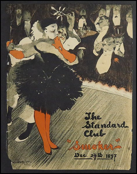 JOSEPH LEYENDECKER (AMERICAN, 1874-1951) THE STANDARD C: AFTER JOSEPH LEYENDECKER (AMERICAN, 1874-1951) THE STANDARD CLUB POSTER. Photomechanical reproduction. signed LL in plate. Framed 26.5" x 21.5" 19' x 15"