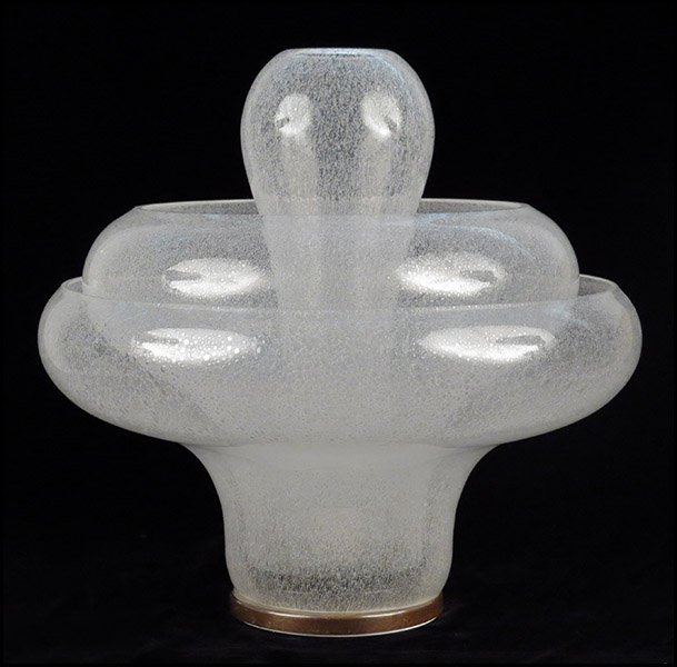 CARLO NASON / MAZZEGA LOTUS LAMP.: CARLO NASON / MAZZEGA LOTUS LAMP. 17" x 17.5"
