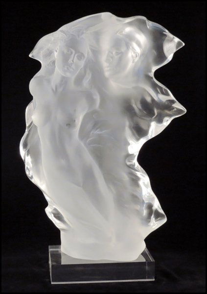 FREDERICK HART (AMERICAN, 1943-1999) DUET WOMAN.: FREDERICK HART (AMERICAN, 1943-1999) DUET WOMAN. Lucite sculpture, edition AP X/X, 1996 H: 25.5" W: 16" D: 7"