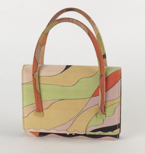 EMILIO PUCCI PRINT HANDBAG: EMILIO PUCCI PRINT HANDBAG By Jana Height: 7" Length: 9"