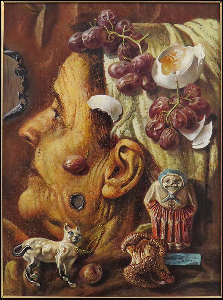 AARON BOHROD (AMERICAN, 1907-1992) OLD WOMAN (CARAVAGGI: AARON BOHROD (AMERICAN, 1907-1992) OLD WOMAN (CARAVAGGIO), 1974. Oil on board. Signed LR. Frame 19" x 16" Sight: 11.5" x 8.5"