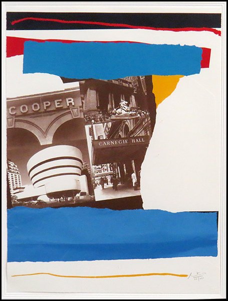 ROBERT MOTHERWELL (AMERICAN, 1915-1991) NEW YORK CULTUR: ROBERT MOTHERWELL (AMERICAN, 1915-1991) NEW YORK CULTURAL INSTITUTIONS. Lithograph in color, edition 97/250. Pencil signed LR. Frame: 42" x 33" Sight: 22" x 30"