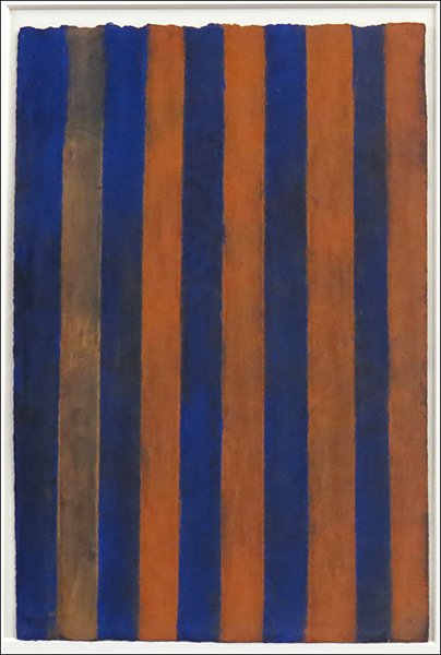 SARA SOSNOWY (AMERICAN, B. 1957) STRIPES. 1994.: SARA SOSNOWY (AMERICAN, B. 1957) STRIPES. 1994. Chalk pastel. Pencil signed verso Sight: 22" x 15" Frame: 33'' x 25''