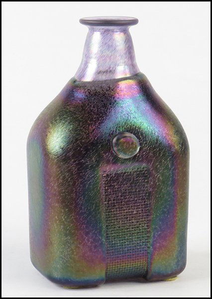 BERTIL VALLIEN FOR KOSTA BODA JUG.: BERTIL VALLIEN FOR KOSTA BODA JUG. Favrile with button. Signed, marked " R S 33" 10'' x 5.5'' x 4.5''