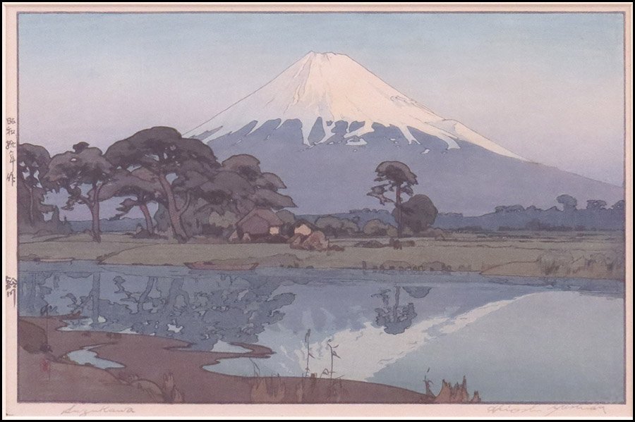 HIROSHI YOSHIDA (1876-1950) SUZAKAWA.: HIROSHI YOSHIDA (1876-1950) SUZAKAWA. Color woodblock print, 1955. Provenance: Thomas French Fine Art Sight: 10" x 15"