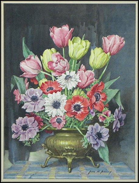 JOHN M. AIKEN (1880-1961) STILL LIFE WITH FLOWERS.