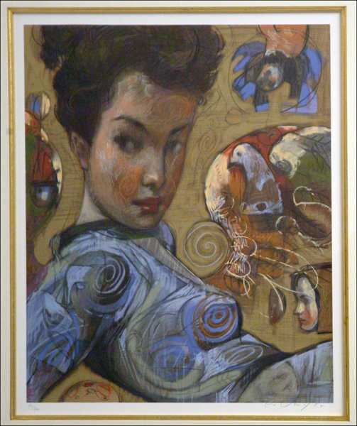 CHARLES DWYER (AMERICAN, B. 1961) AVIAN-JO SOAR.: CHARLES DWYER (AMERICAN, B. 1961) AVIAN-JO SOAR. Color serigraph, edition 53/200. Pencil signed LR Sight: 22" x 18"