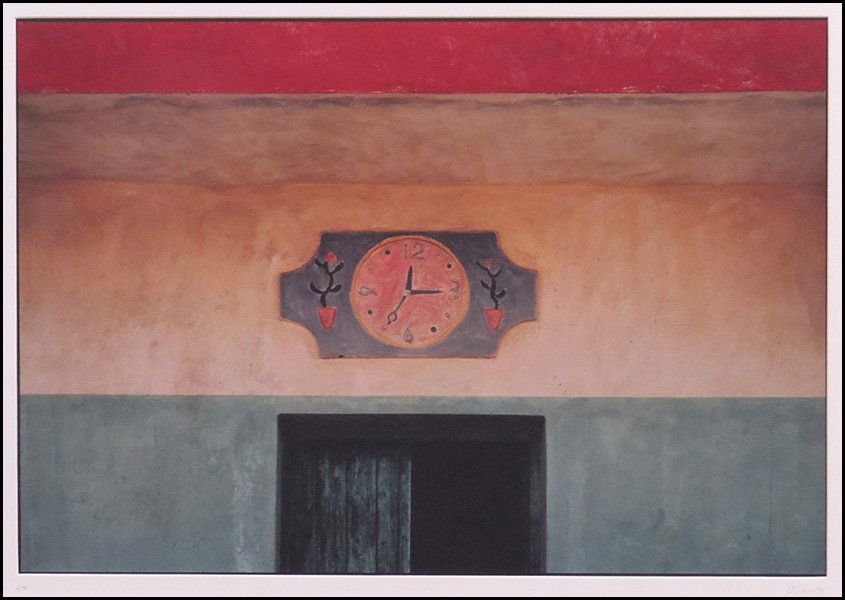 JEFFREY BECOM (AMERICAN, B. 1953) PAINTED CLOCK, 1987.: JEFFREY BECOM (AMERICAN, B. 1953) PAINTED CLOCK, 1987. Chromogenic print, 6/25. Signed on mat board LR. Frame: 31" x 41" Sight: 19" x 28"