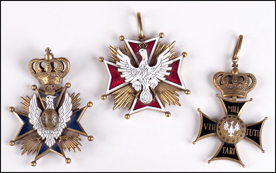 POLISH BADGE OF THE ORDER OF THE WHITE EAGLE.
