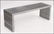 MID-CENTURY MODERN STAINLESS STEEL WINDOW BENCH.