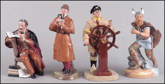 GROUP OF FOUR ROYAL DOULTON PORCELAIN FIGURES. (1 of 1)