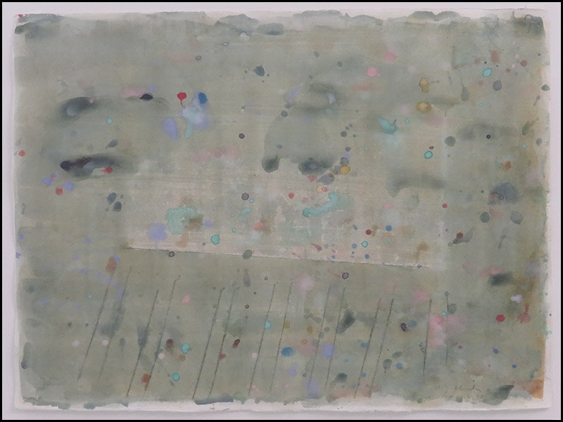 RONALD SLOWINSKI (AMERICAN, B. 1932) UNTITLED, EMERGENC: RONALD SLOWINSKI (AMERICAN, B. 1932) UNTITLED, EMERGENCE SERIES. Watercolor and pencil on paper, signed and dated 1975 in pencil LR, bearing Douglas Drake Gallery label en verso Sight: 22"x30" Frame: 