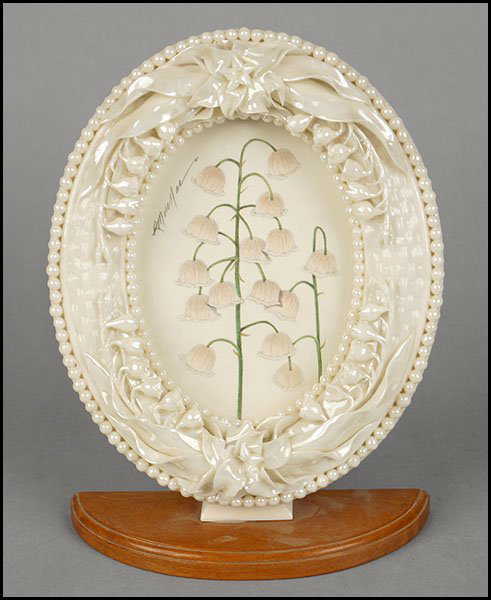 Belleek Porcelain Oval Picture Frame