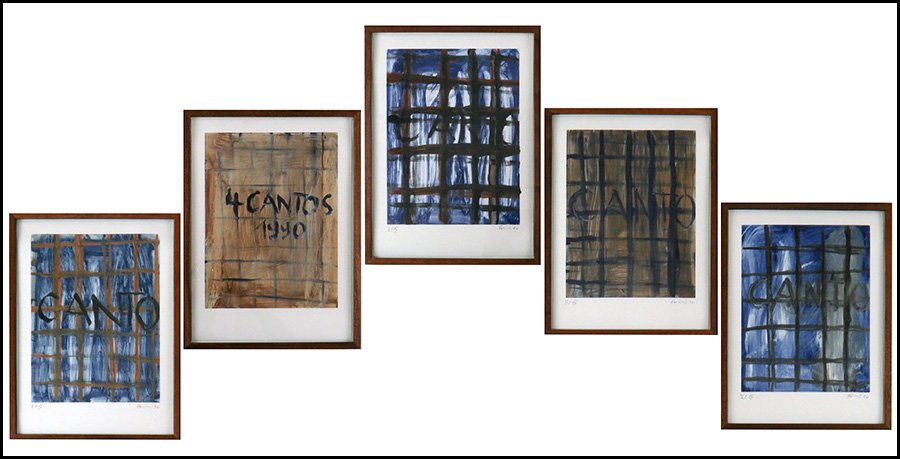 GUNTHER FORG (GERMAN, B. 1952) THE CANTOS SERIES.: GUNTHER FORG (GERMAN, B. 1952) THE CANTOS SERIES. Comprised of five color monotypes on Rives heavyweight white paper. Printed with Maurice Sanchez at Derrier L'Etoile Studios, New York. Four out of fi