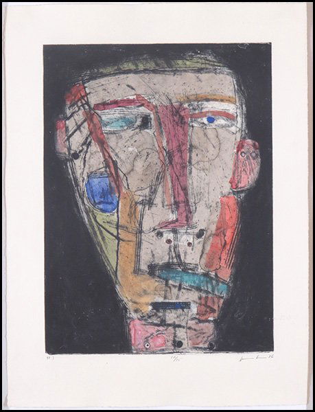 JAMES BROWN (AMERICAN, B. 1951) UNTITLED #3, 1986.: JAMES BROWN (AMERICAN, B. 1951) UNTITLED #3, 1986. Etching with drypoint, edition 10/15. Pencil signed LR. Provenance: Pace Edition, New York, NY. Frame: 32" x 24" Sheet: 30" x 22"