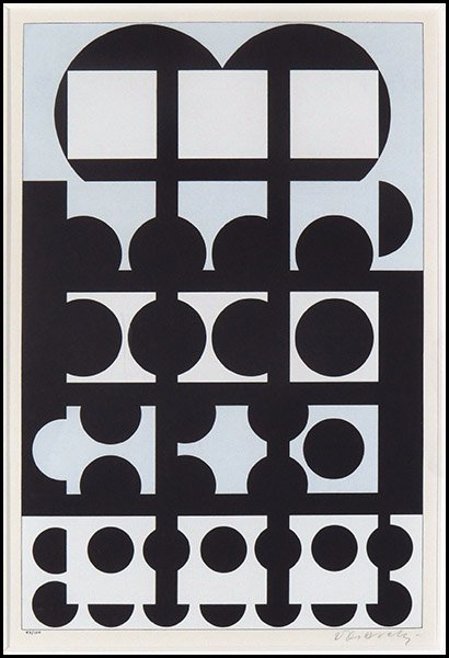 VICTOR VASARELY (HUNGARIAN/ FRENCH, 1908-1997) GEOMETRI: VICTOR VASARELY (HUNGARIAN/ FRENCH, 1908-1997) GEOMETRIC COMPOSITION. Serigraph, edition 43/150. Pencil signed LR. Frame: 31" x 24" Sight: 23" x 15"