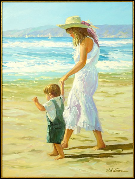 ROBERT WILLIAMS (AMERICAN, B. 1944) AFTERNOON ON THE GO: ROBERT WILLIAMS (AMERICAN, B. 1944) AFTERNOON ON THE GOLD COAST. Oil on canvas, signed LR, titled, signed, and dated '1994' en verso Sight: 39.5" x 29.5" Frame: 43.5" x 33.5"