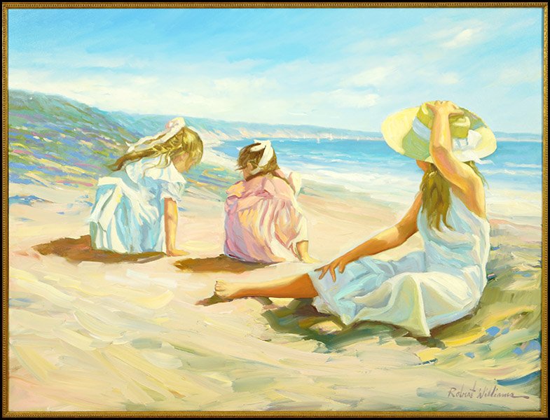 ROBERT WILLIAMS (AMERICAN, B. 1944) CALIFORNIA AUTUMN.: ROBERT WILLIAMS (AMERICAN, B. 1944) CALIFORNIA AUTUMN. Oil on canvas, signed LR, titled, signed, and dated '1994' en verso Sight: 35.5" x 47.5" Frame: 40" x 52"