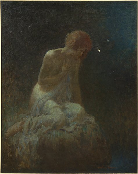 ARTHUR PRINCE SPEAR (AMERICAN, 1879-1959) NUDE ON THE R: ARTHUR PRINCE SPEAR (AMERICAN, 1879-1959) NUDE ON THE ROCKS. Oil on canvas. Signed twice LR. Verso bears a "Campanile Galleries, Inc" label Canvas: 32" x 26"