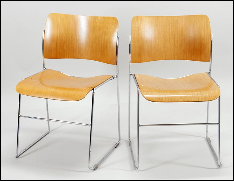 SET OF TWELVE 40/4 CHAIRS.: SET OF TWELVE 40/4 CHAIRS. Designed by David Rowland