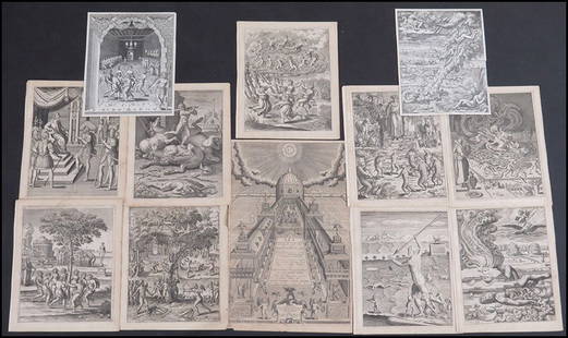 VARIOUS PRINTS FROM 'LES IMAGES OU TABLEAUX DE PLATTE: VARIOUS PRINTS FROM 'LES IMAGES OU TABLEAUX DE PLATTE PEINTURE'. Comprised of sixty seven engraved illustrations by Leonard Gaultier and Thomas de Leu after designs by Antoine Caron and Jasper Isac. A