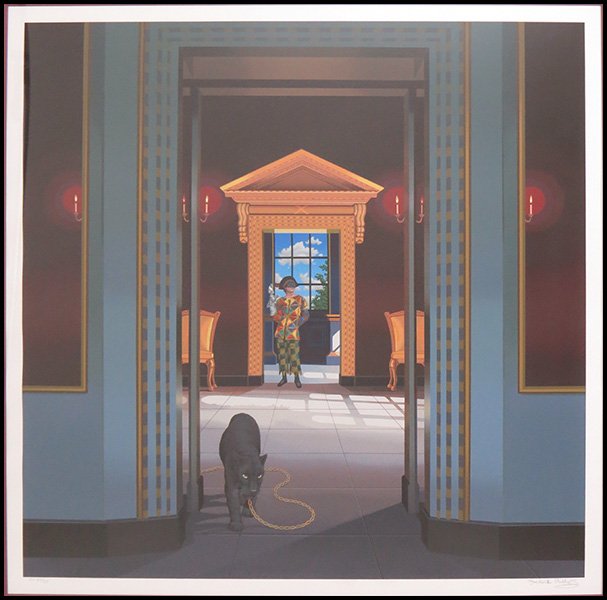 FREDERICK PHILLIPS (BRITISH, B. 1953) THE COURT JESTER.: FREDERICK PHILLIPS (BRITISH, B. 1953) THE COURT JESTER. Giclee. Signed LR. Edition "HC 65/65" LL Sight: 37'' x 37'' Frame: 53'' x 51''