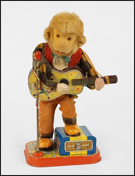 ALPS ROCK 'N ROLL MONKEY.: ALPS ROCK 'N ROLL MONKEY. Marked "Made in Japan" Height: 11.5"